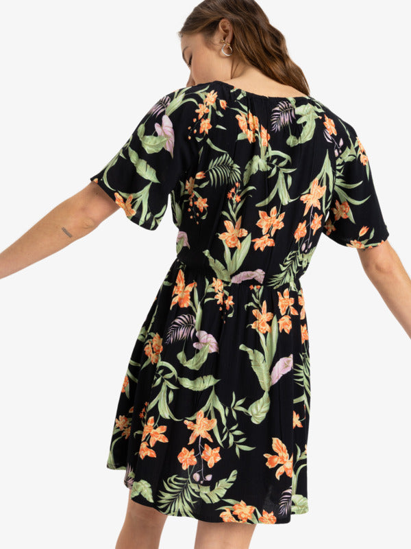 Rx Apparel Dresses Tropical Tides Crinkle