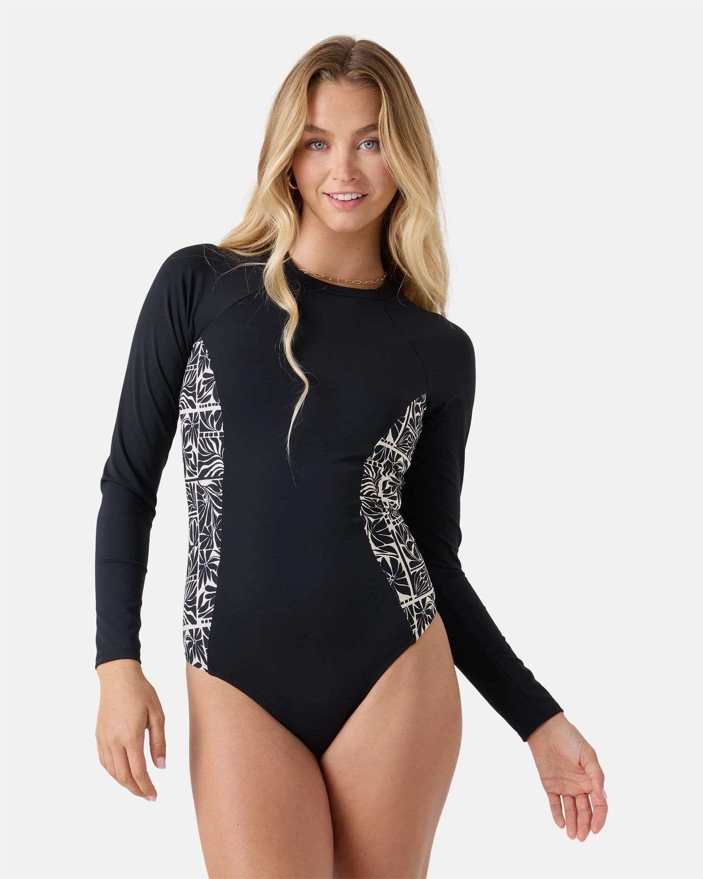 Rx Young Womens Swimwear Geo Flower Surf Suit