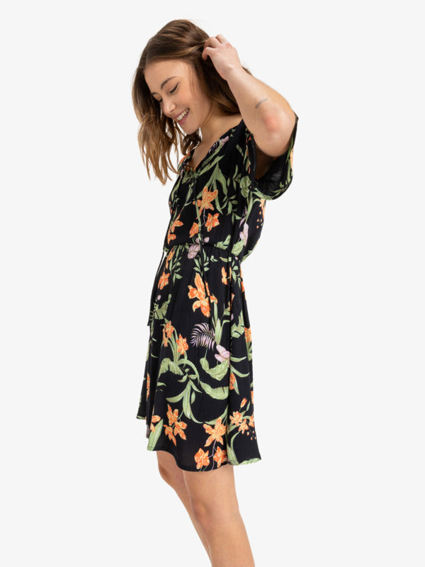 Rx Apparel Dresses Tropical Tides Crinkle