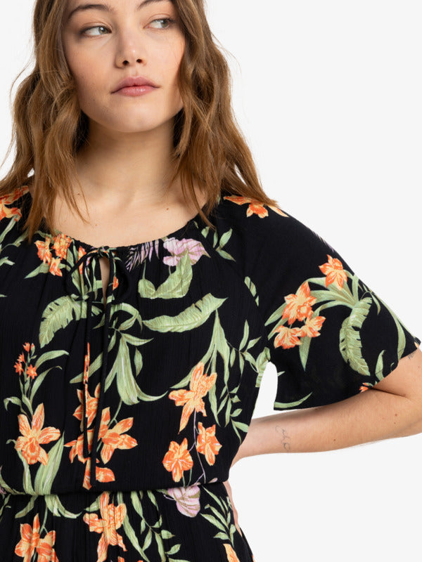 Rx Apparel Dresses Tropical Tides Crinkle