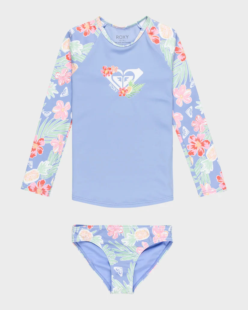 Rx Swimwear Surf Shirt/Rashguard Tropical Story Ls Lycra Set