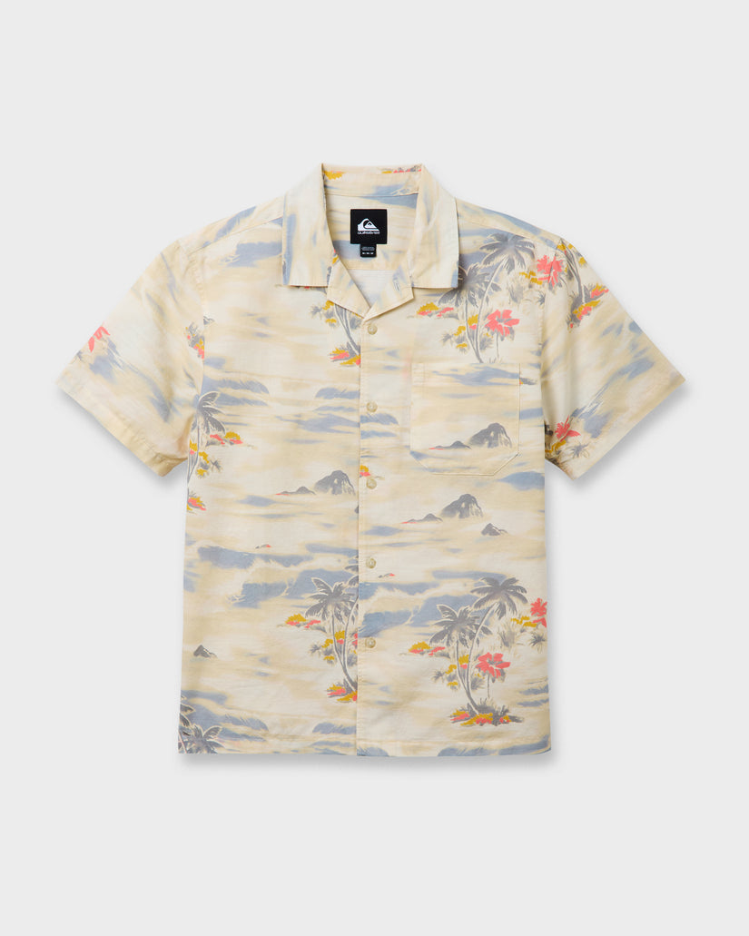 Qs Young Mens Apparel Tropical Surf Casual Ss