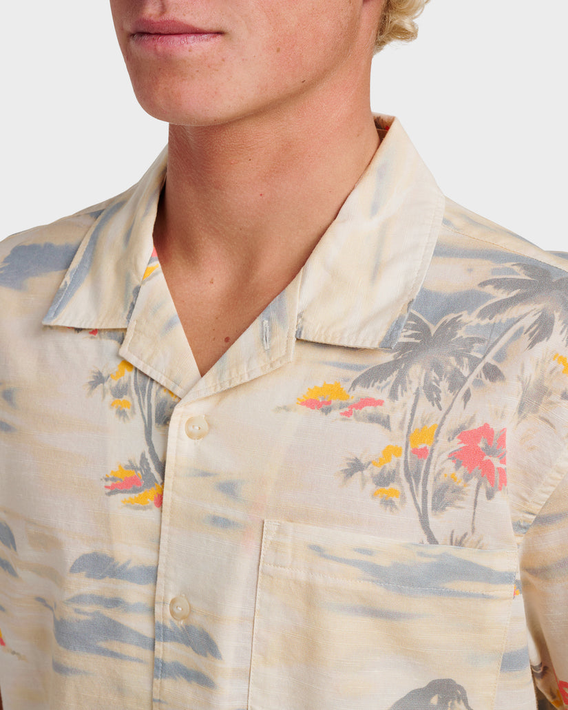 Qs Young Mens Apparel Tropical Surf Casual Ss