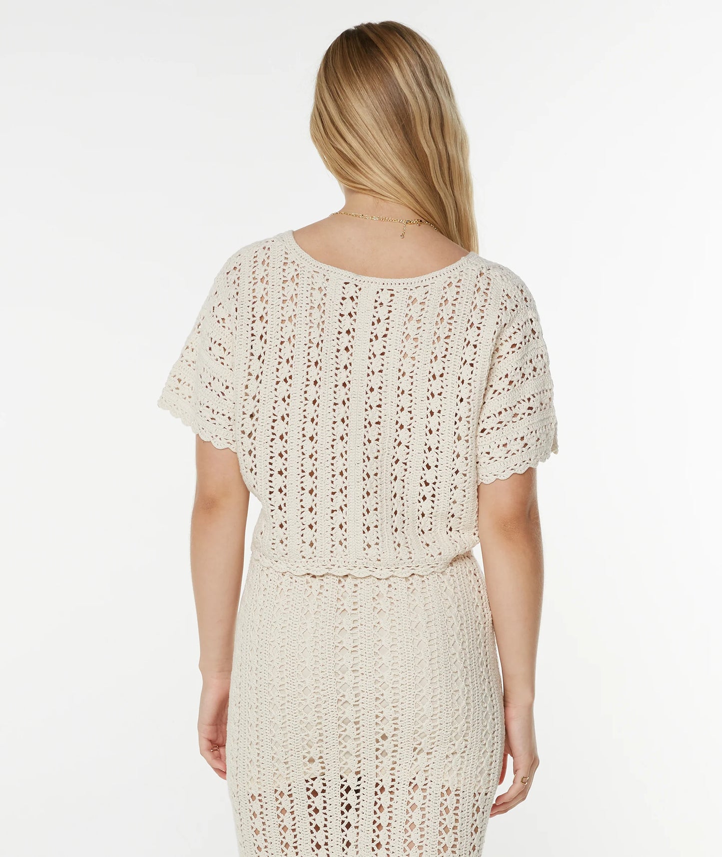 Rx Apparel Sea Swirl Crochet Tee