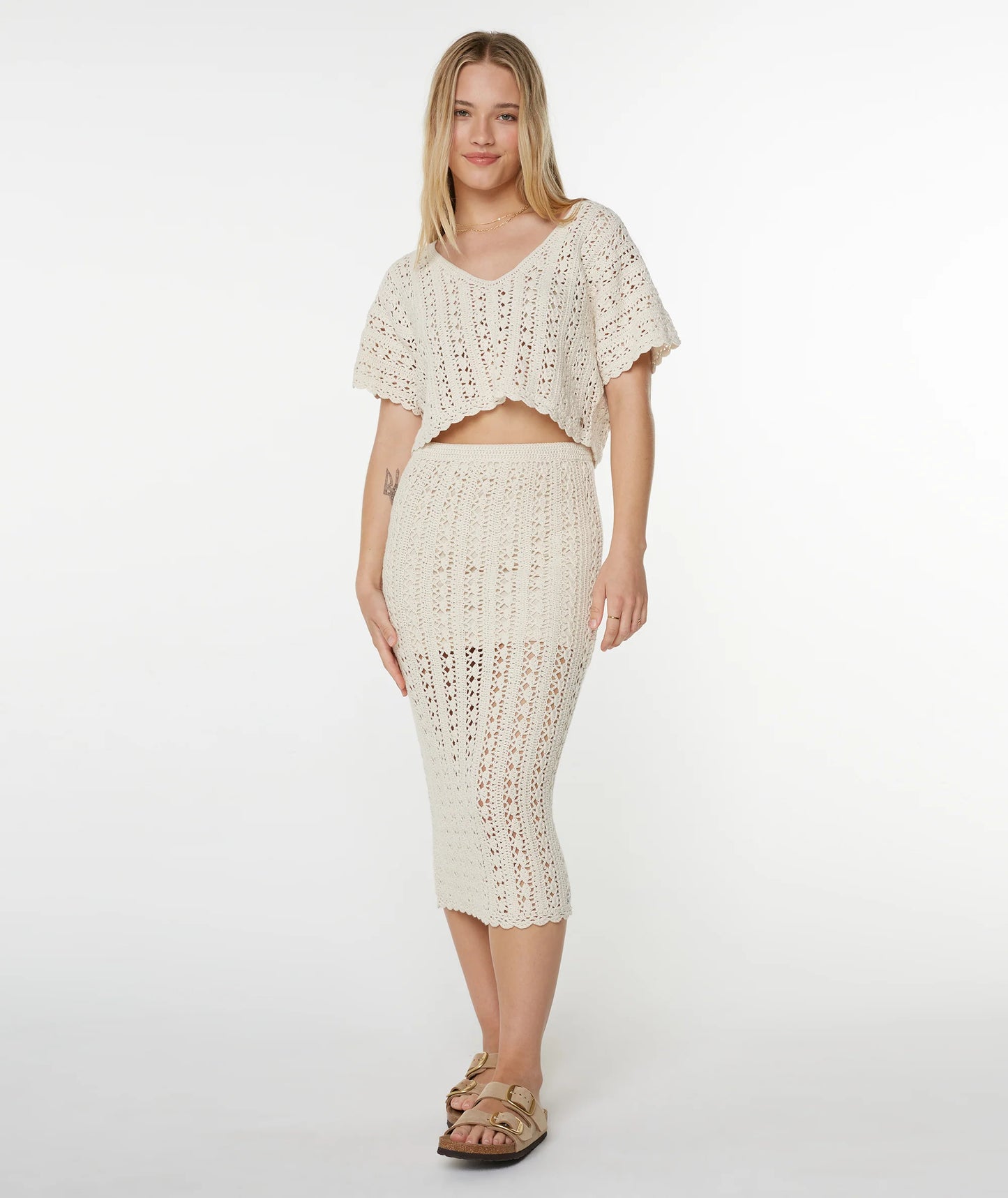 Rx Apparel Sea Swirl Crochet Tee